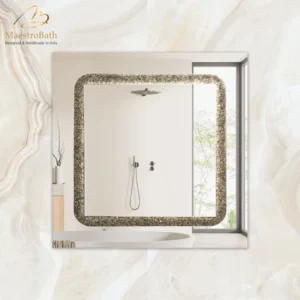Lucent Luxury Crystal Single Vanity Mirror