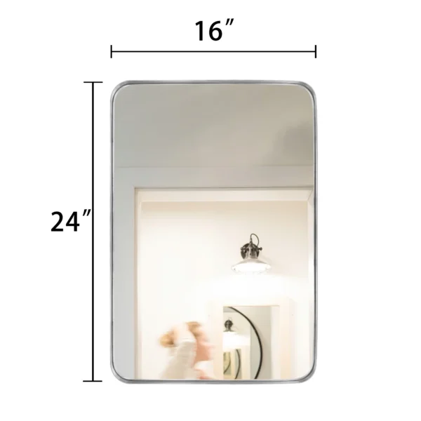 Clavie 16x24 inch Rectangle Mirror for Wall, Bathroom Mirror with Metal Frame - Image 6