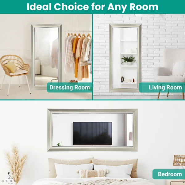 Tall Oversized Full Length Mirror-Color:Bevelled Champagne - Image 3