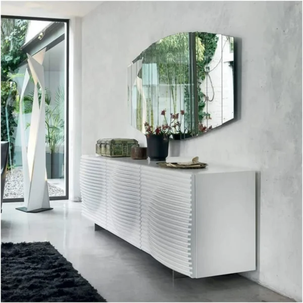 SHYFOY Large Mirror for Wall Decor Framless Irregular Wall Mirror Decorative for Living Room Entryway Mirror43"x21.5" - Image 2