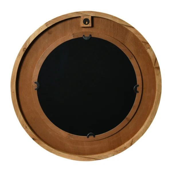 Creative Co-Op Round Wood Framed Wall Mirror, Natural - Image 2