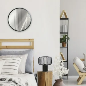DecMode 54" x 35" Black Bubble Cluster Wall Mirror