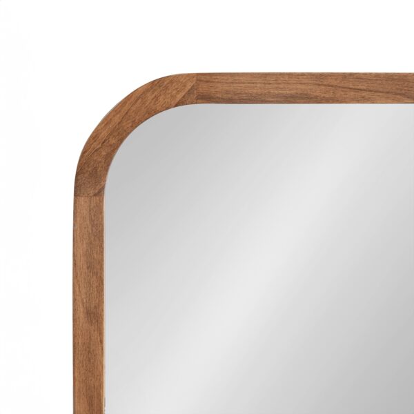 Kate and Laurel Hutton Modern Rounded Rectangle Wall Mirror, 24 x 36, Natural Rustic, Decorative Farmhouse Rectangular Wall Decor for Bathroom Mirror for Over Sink - Image 5