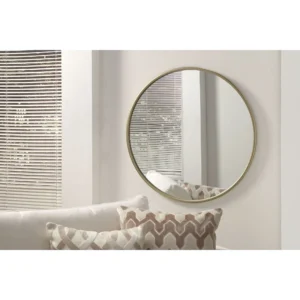 Martin Svensson Home 30" Gold Framed Round Wall Mirror