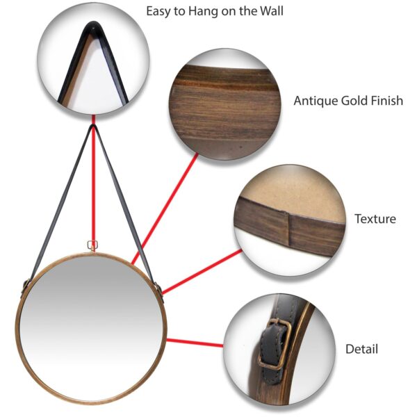Infinity Instruments Farmhouse Circle Mirror - 16 diam. in. - Image 2