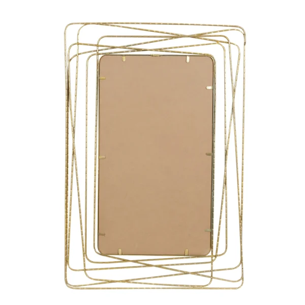 DecMode 31" x 47" Gold Wall Mirror with Thin Metal Rectangle Frame - Image 5