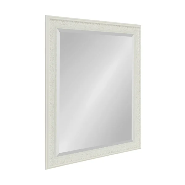 Kate and Laurel - Alysia Large Decorative Frame Rectangle Wall Mirror, 26.5 x 32.5 White - Image 2