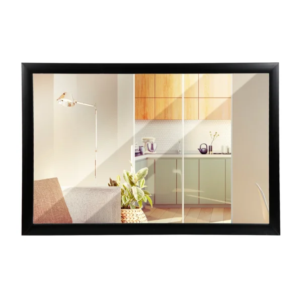 ZENSTYLE 24" x 36" Rectangle Wall Mirror Bathroom Makeup Vanity Mirror Black