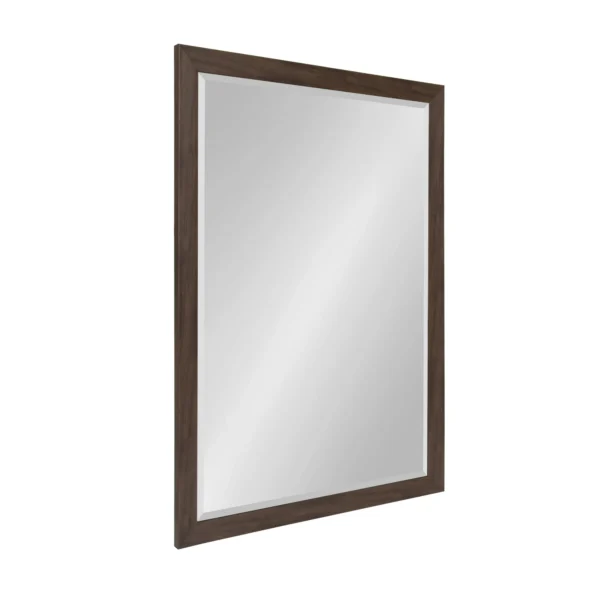 DesignOvation - Beatrice Framed Decorative Rectangle Wall Mirror, 27 x 39, Walnut Brown - Image 4