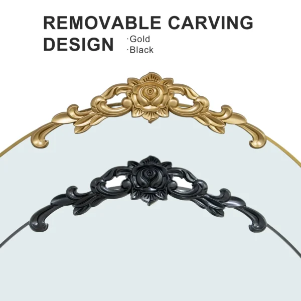 71x32 Modern Wood Frame Arched Full Length Mirror Oversize Mirror Floor Mirror,Black - Image 2
