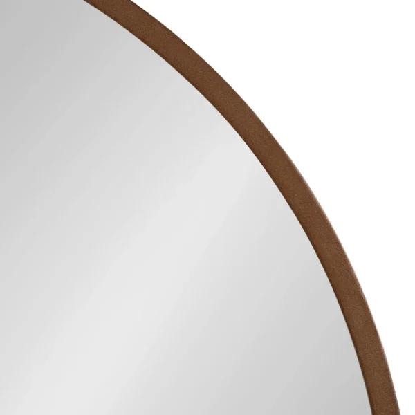 Kate and Laurel Travis Mid-Century Round Wall Mirror, 25.6 inch Diameter, Bronze, Modern Accent Mirror - Image 3