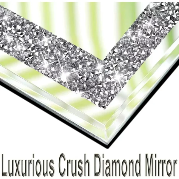 Crush Diamond Mirrors Wall Decor 6inch Mirror Tiles for Crafts, 8 Pack Square Silver Diamond Glass Mirrors for Home Wall Decor, Mosaics DIY. - Image 5