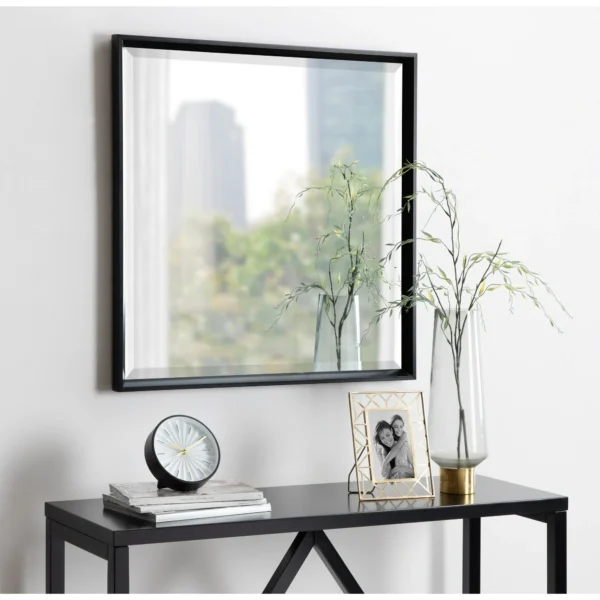 Kate and Laurel Calter Framed Square Mirror, 28 x 28, Gold - Image 3