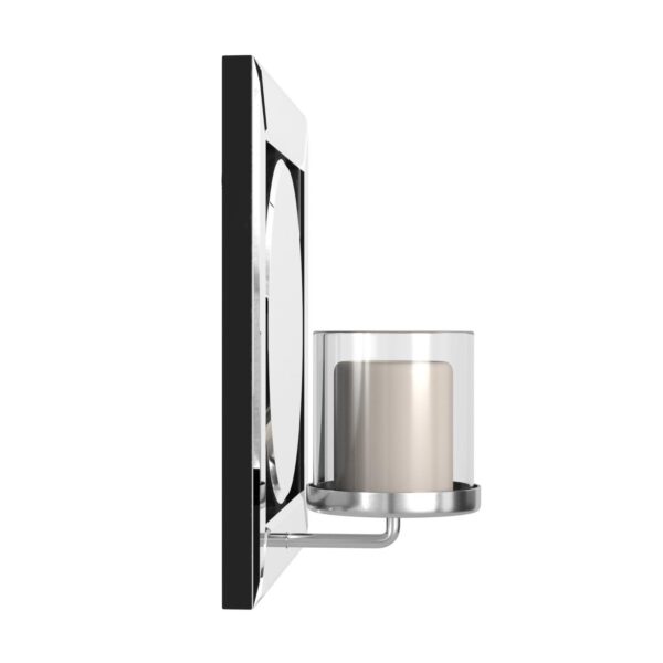 Tyler Dillon Square & Circle Decorative Wall Mirror with Candle Holder 12" x 12" - Image 3