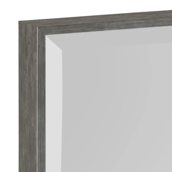 Kate and Laurel Rhodes Large Framed Modern Rectangle Wall Mirror, 23 x 29, Dark Silver, Sleek Decorative Mirror for Wall with Modern Frame and Geometric Shape - Image 2