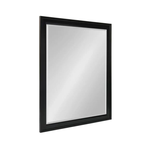 DesignOvation Bosc Framed Decorative Rectangle Wall Mirror, 27.5x39.5 Black - Image 2