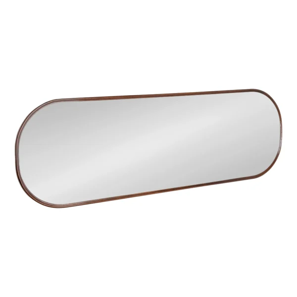 Kate and Laurel Caskill Modern Framed Capsule Mirror, 16 x 48, Bronze, Decorative Oval Accent Mirror for Wall - Image 3