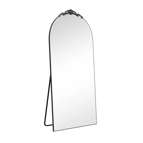 71x32 Modern Wood Frame Arched Full Length Mirror Oversize Mirror Floor Mirror,Black - Image 3