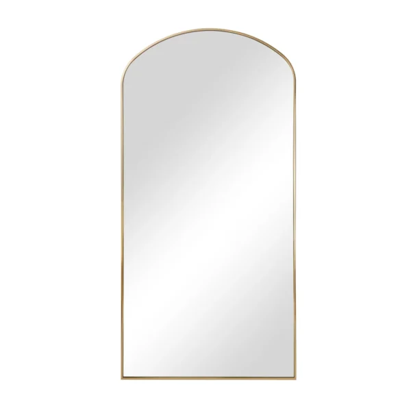 Better Homes and Gardens 30x60 Brushed Gold Aluminum Arch Mirror - Image 4