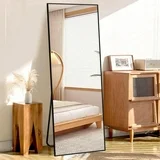 Cocosity Rectangular Black Frame 59"x16" Floor Dresser Mirrors for Living Bed Bath Office Room Wall