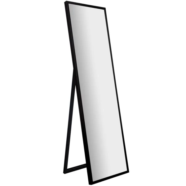 Framed Black Floor Free Standing Mirror with Easel 16"x57" by Gallery Solutions - Image 5