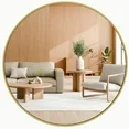 JOINSUN 30 Inch Round Mirror, Gold Metal Frame Wall Mirror for Entryway, Bathroom, Vanity, Living Room, Modern Circular Mirro