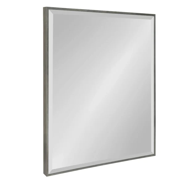 Kate and Laurel Rhodes Large Framed Modern Rectangle Wall Mirror, 23 x 29, Dark Silver, Sleek Decorative Mirror for Wall with Modern Frame and Geometric Shape - Image 4