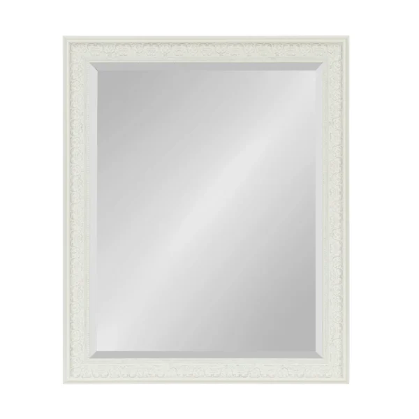 Kate and Laurel - Alysia Large Decorative Frame Rectangle Wall Mirror, 26.5 x 32.5 White - Image 5