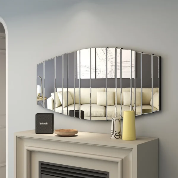 SHYFOY Large Mirror for Wall Decor Framless Irregular Wall Mirror Decorative for Living Room Entryway Mirror43"x21.5" - Image 7