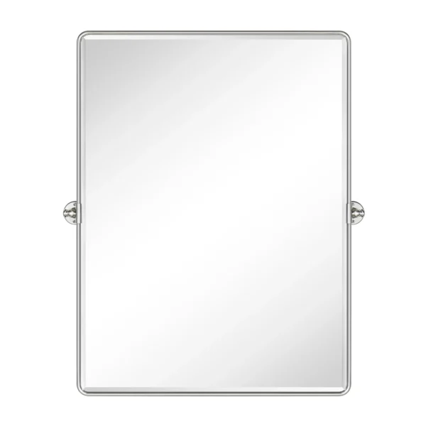 TEHOME 30 x 40'' Brushed Nickel Pivot Bathroom Mirror Tilt Vanity Mirror Metal Framed Rectangle Tilting Beveled Vanity Mirrors for Wall, Vertical - Image 7