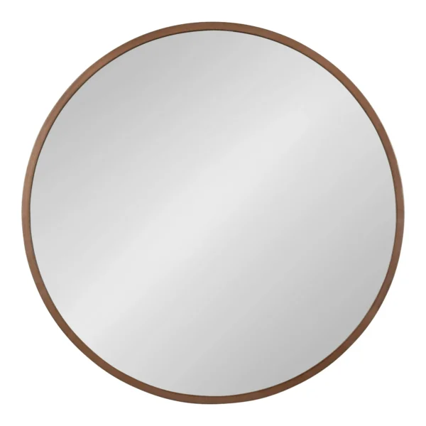 Kate and Laurel Travis Mid-Century Round Wall Mirror, 25.6 inch Diameter, Bronze, Modern Accent Mirror - Image 4