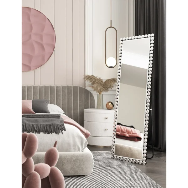 KOHROS Classic Rectangle Diamond Floor Mirror