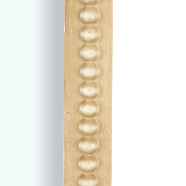 DecMode 24" x 48" Bronze Oval Scroll Wall Mirror with Beaded Frame - Image 3