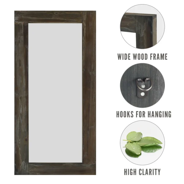 MEBRUDY 4Pcs 14x11 Inch Full Length Mirror Tiles, Glass Full Body Wall Mirror for Home Gym Bedroom Living Room Closet Door Dorm - Image 5