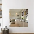 Full Length Wall Mirror Acrylic , Squares Full Body Mirror for Home Gym Door 14'' x12''-4PCS, New