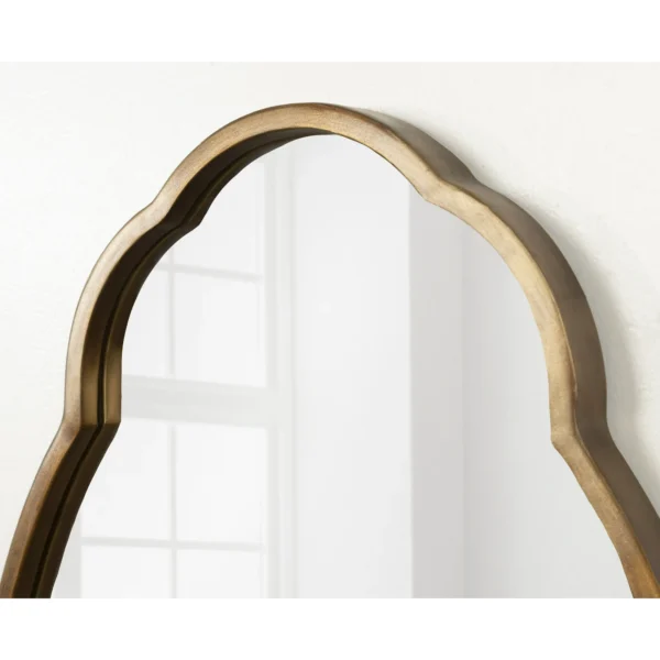 Kate and Laurel 18 x 30 Oval Wall Mirror, Gold - Image 2