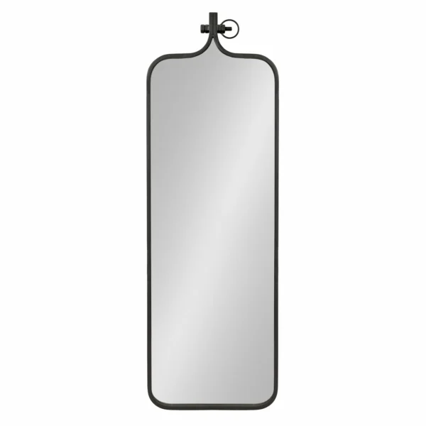 Kate and Laurel Yitro Modern Rectangle Panel Mirror, 16 x 48, Black, Decorative Industrial Full-Length Mirror for Bathroom Wall Decor - Image 6