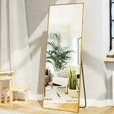 BEAUTYPEAK Full Length Mirror 58"x18" Rectangle Body Dressing Floor Mirrors, Gold