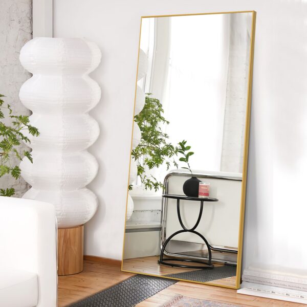 71" x 32" Full Length Mirror Standing Rectangle Body Dressing Floor Mirrors, Gold - Image 5