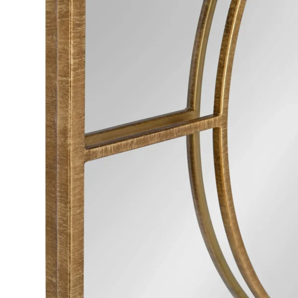 Kate and Laurel Modern Square Ansonia Accent Mirror, 30" x 30", Gold - Image 3