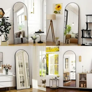 Anyrose 58.2"x 18.2" Rectangular Full Length Mirror Floor Mirror with Stand Free Standing, Gold