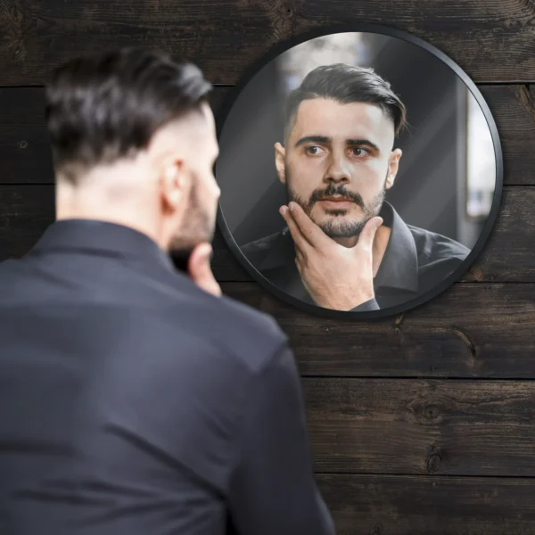 DecMode 54" x 35" Black Bubble Cluster Wall Mirror - Image 4