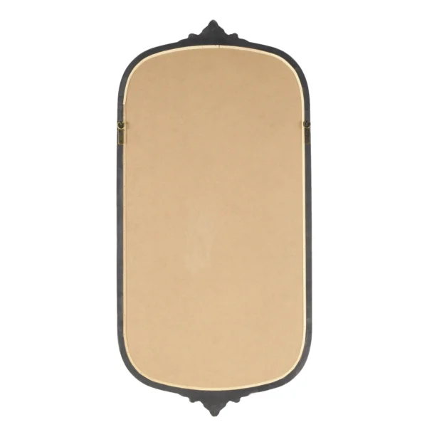 DecMode 24" x 48" Bronze Oval Scroll Wall Mirror with Beaded Frame - Image 4