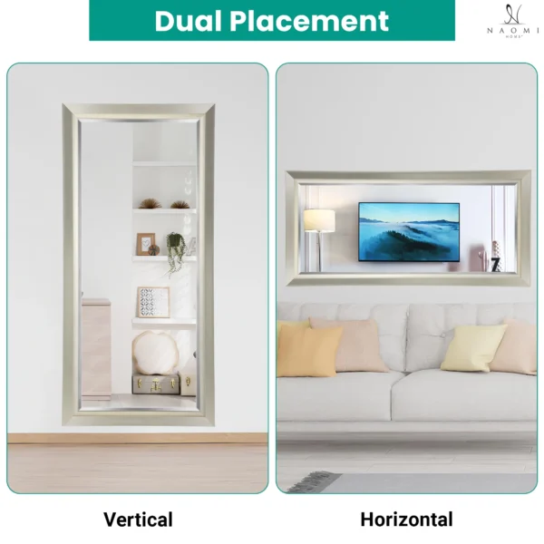 Tall Oversized Full Length Mirror-Color:Bevelled Champagne - Image 8