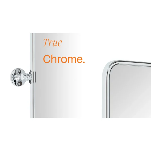 TEHOME Farmhouse Pivot Rectangle Bathroom Mirror Chrome Metal Framed Tilting Beveled Vanity Mirrors 20x24" - Image 7