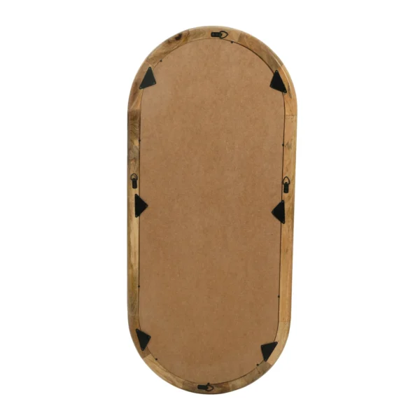 Creative Co-Op Oval Wood Framed Wall Mirror, Natural - Image 5